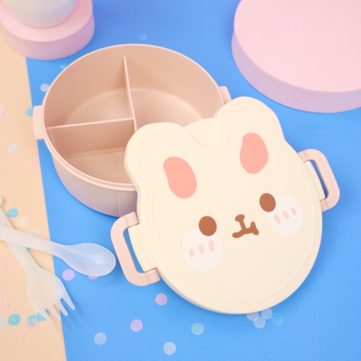 Ланчбокс "Зайка" белый оптом