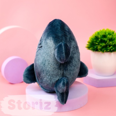 Мягкая игрушка "Котик в акуле" с нерпой, 20 см