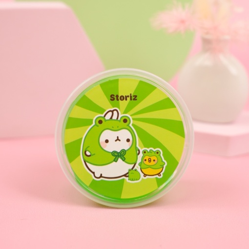 Слайм "Sprinkles" зелёный, с дек. наполнителем лягушки, 180 гр. STORIZ