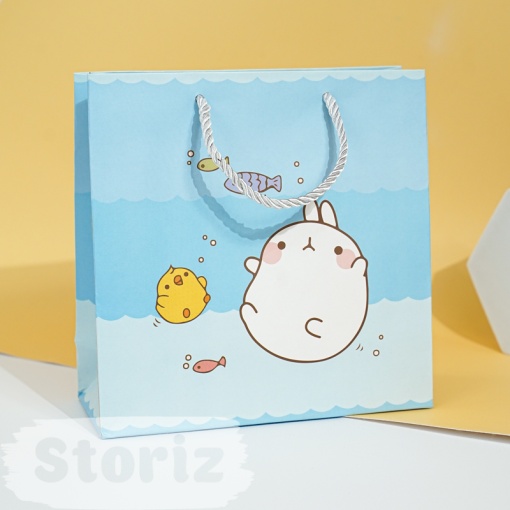 Подарочный пакет "Blue Sea" M 20x20x8 см