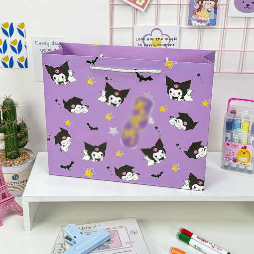 Подарочный пакет "Куро" №1, фиолетовый 24,5х9,5х19,5см