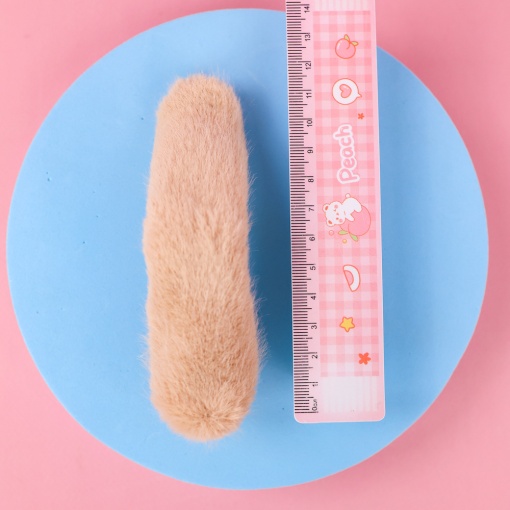 Заколка для волос плюшевая "Fluffy fur", бежевый