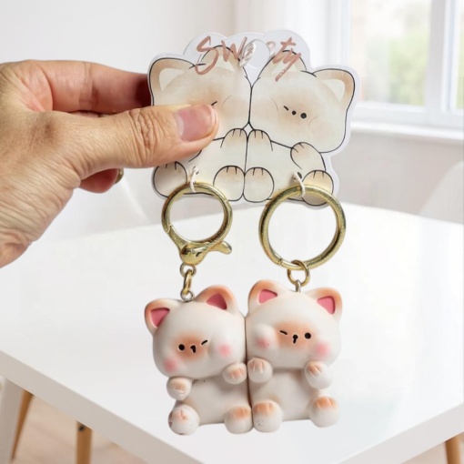 Брелок парный "Сиамские котики" 2шт