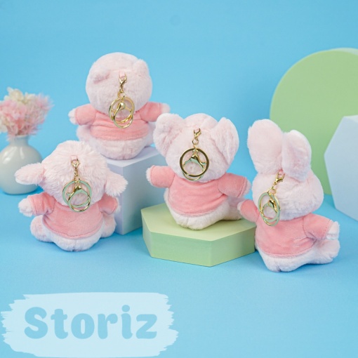 Мягкий брелок "Pink animals" 11 см