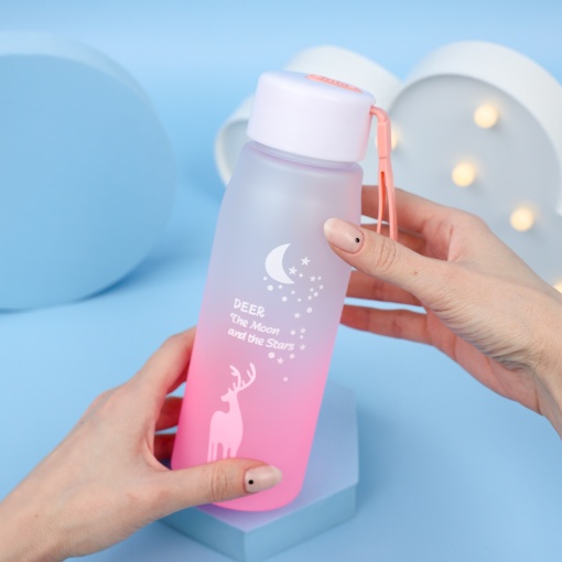 Бутылочка "Deer" розовый, 500 мл оптом