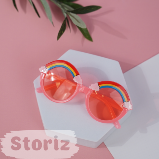 Солнцезащитные очки с чехлом "Rainbow" pink