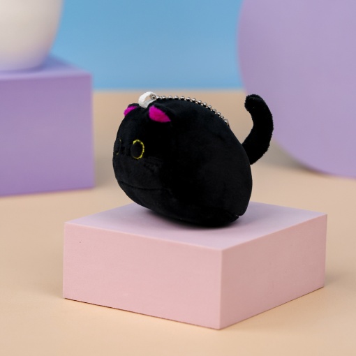 Мягкий брелок "Котенок" фиолетовый, 10см