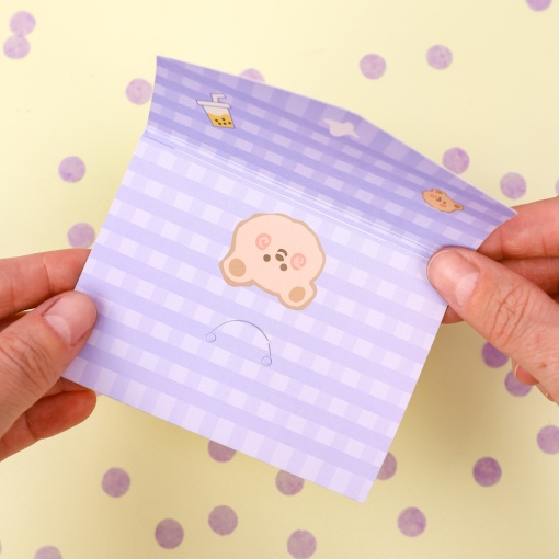 Конверт-открытка "Bear" №01, синий