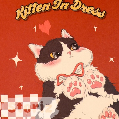 Блокнот "Kitten in dress" коричневый, A7