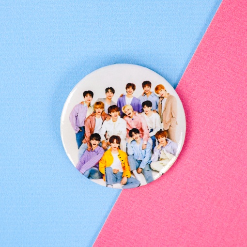 Значок круглый "K-pop" Seventeen №2, 56мм