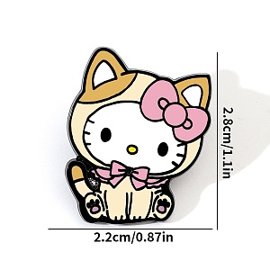 Значок-брошь "Кт" в костюме котика XZ2857-2