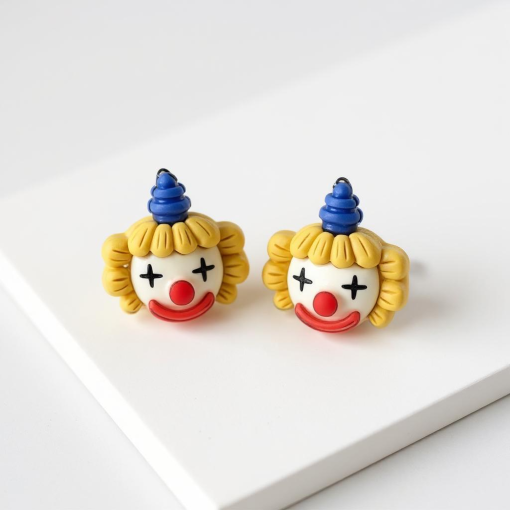 Серьги-гвоздики "Клоун"