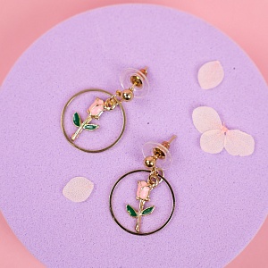 Серьги-гвоздики "Rose"