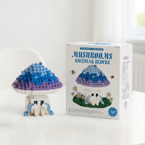 Конструктор "Mushrooms" Синий гриб №7252 (310 деталей) [М_09]