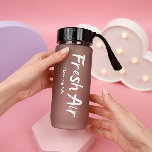 Бутылочка "Believe" матово-черный, 600 мл оптом