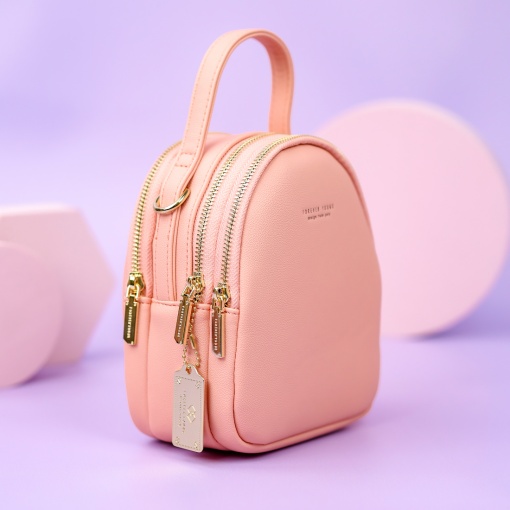 Рюкзак "Forever Young" розовый, с тремя отделениями