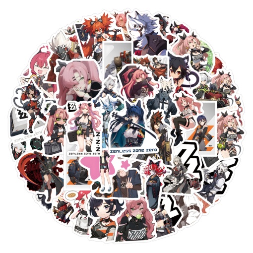 Наклейки для стикер бомбинга "Zenless Zone Zero" 60шт