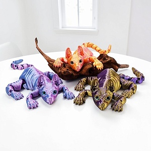 Игрушка-антистресс "3D кот" сфинкс, в ассортименте 1шт