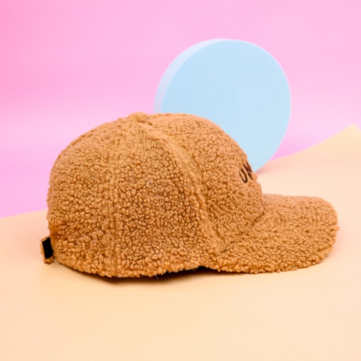 Бейсболка плюшевая "Unique" коричневый (54-60см)