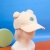 Бейсболка плюшевая "Cute" с ушками, бежевый (54-60см)
