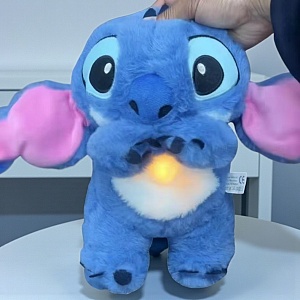 Мягкая игрушка "Спящий глазастик" интерактивная, синий