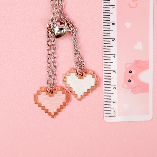 Кулон парный "Сердце-пиксель" (2шт)