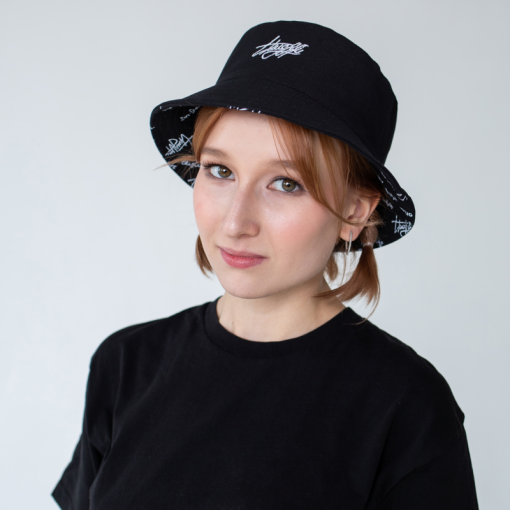 Панама двусторонняя "Thug Life" черный, M (56-58см)