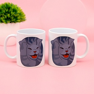 Кружка "Серый кот" Не вывожу, 300 мл оптом со склада!