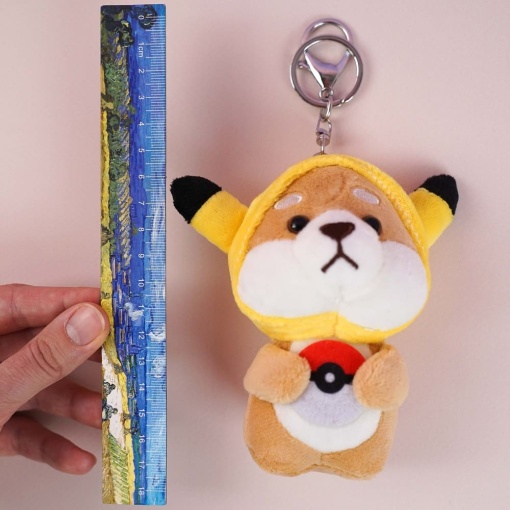 Брелок мягкий "Собачка в шапочке" желтый, 10 см