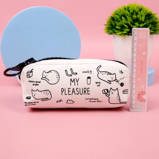 Пенал "Cat Pleasure" белый