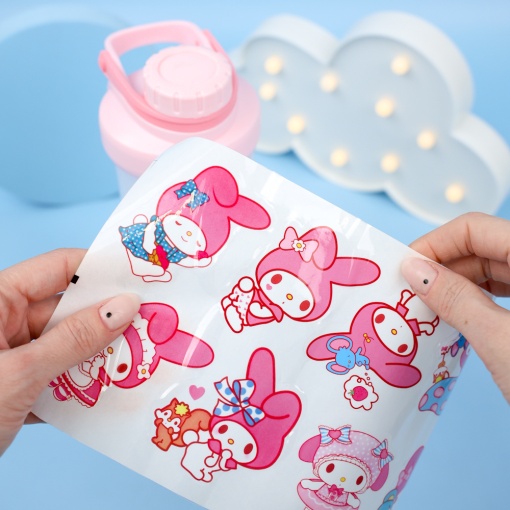 Бутылочка прозрачная "Мело" розовый, 700 мл.  оптом