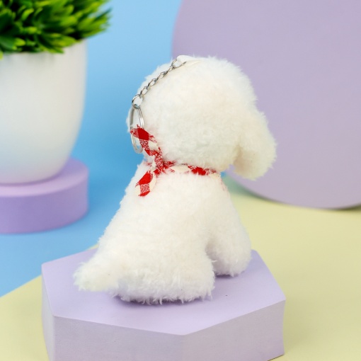 Мягкий брелок "Пудель" белый, 12см
