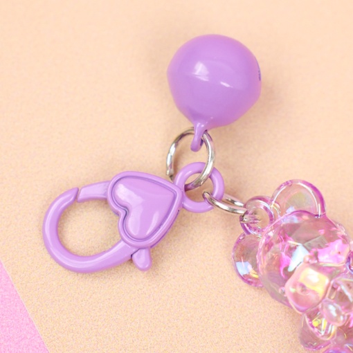 Брелок "Crystal Bear" фиолетовый, Q725-4