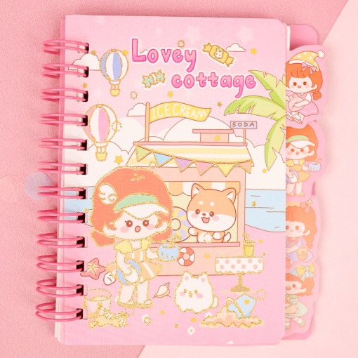 Мини-блокнот на пружине "Girl" 9,6*11,6 см, в ассортименте 1шт