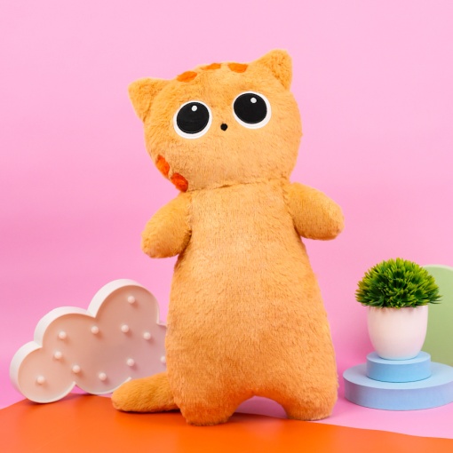 Мягкая игрушка "Глазастый котик" рыжий, 65 см