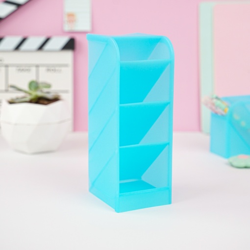 Органайзер для канцелярии "Color" голубой, 7.5x20.6x9.3 см