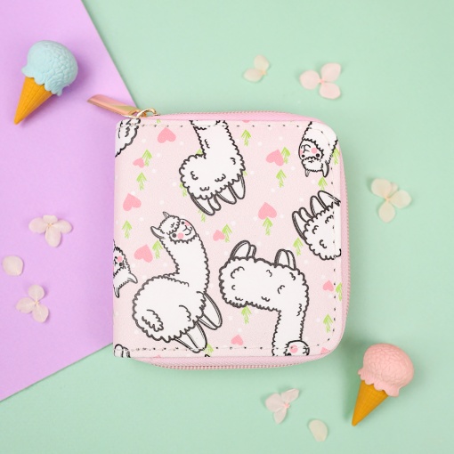 Мини-кошелек "Альпака" светло-розовый