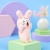 Мягкий брелок "Cry" кролик, розовый 10 см