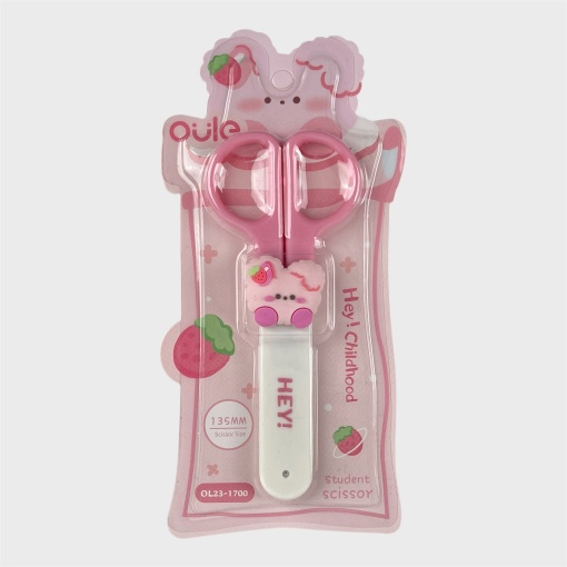 Ножницы "Animals" Rabbit, розовый №1700
