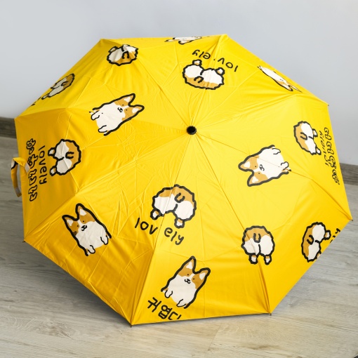 Зонт-автомат "Корги" желтый