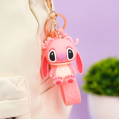 Брелок "Глазастик" розовый, с рез. ремешком