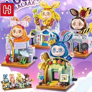 Конструктор "Lucky Balaaa" labubu, в асс-те 1шт (202-218 деталей)