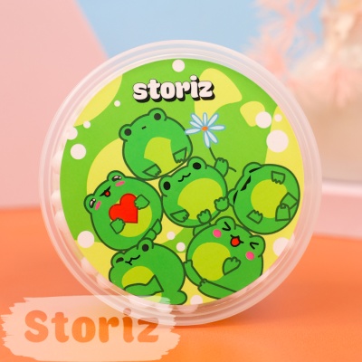 Слайм "Magic" №1 с неоновыми зелёными блёстками + шарики, 150 гр. STORIZ