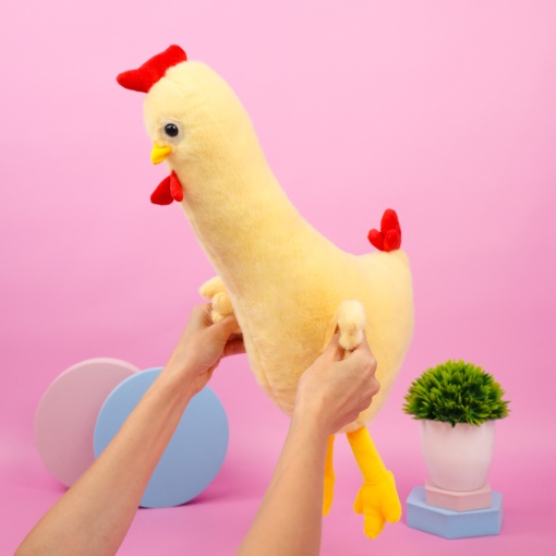 Мягкая игрушка "Курочка" желтый, 60см 