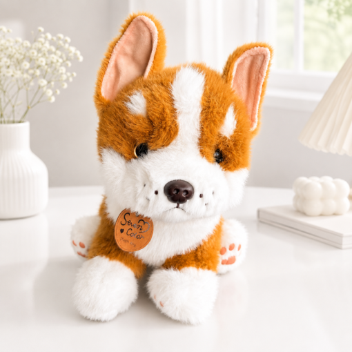 Мягкая игрушка "Shiba сидит" 28см, рыжий, 1шт
