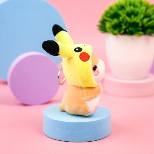 Мягкий брелок "Хомяк в костюме Пика-Пика" 11 см