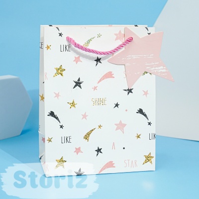 Подарочный пакет "Stars" S 23х18см