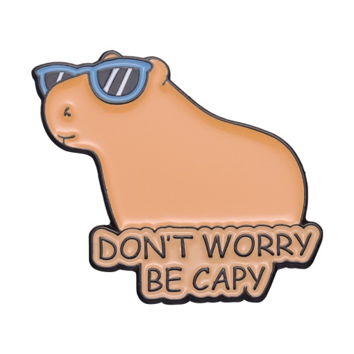 Значок-брошь "Capybara" don't worry XZ9396