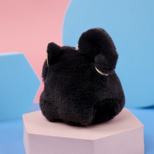 Мягкий брелок "Заводной Щенок" черный, 7см