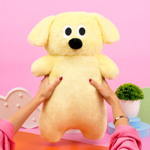 Мягкая игрушка "Собачка" желтый, 60 см